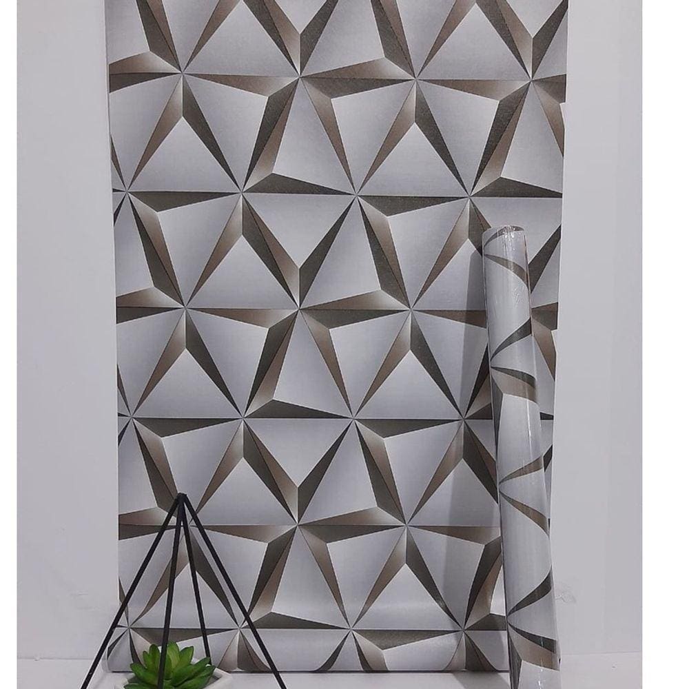 Papel de Parede Geométrico Estilo Placas 3D, Adesivo Lavável  Quarto Sala Hall Escritório