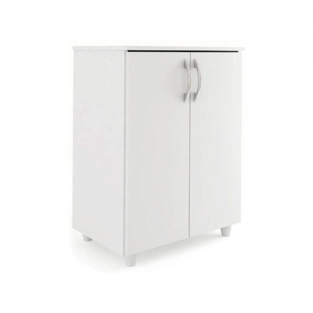 Balcão Multiuso Denver 2 Portas Branco Brilho Fiorello Branco Brilho