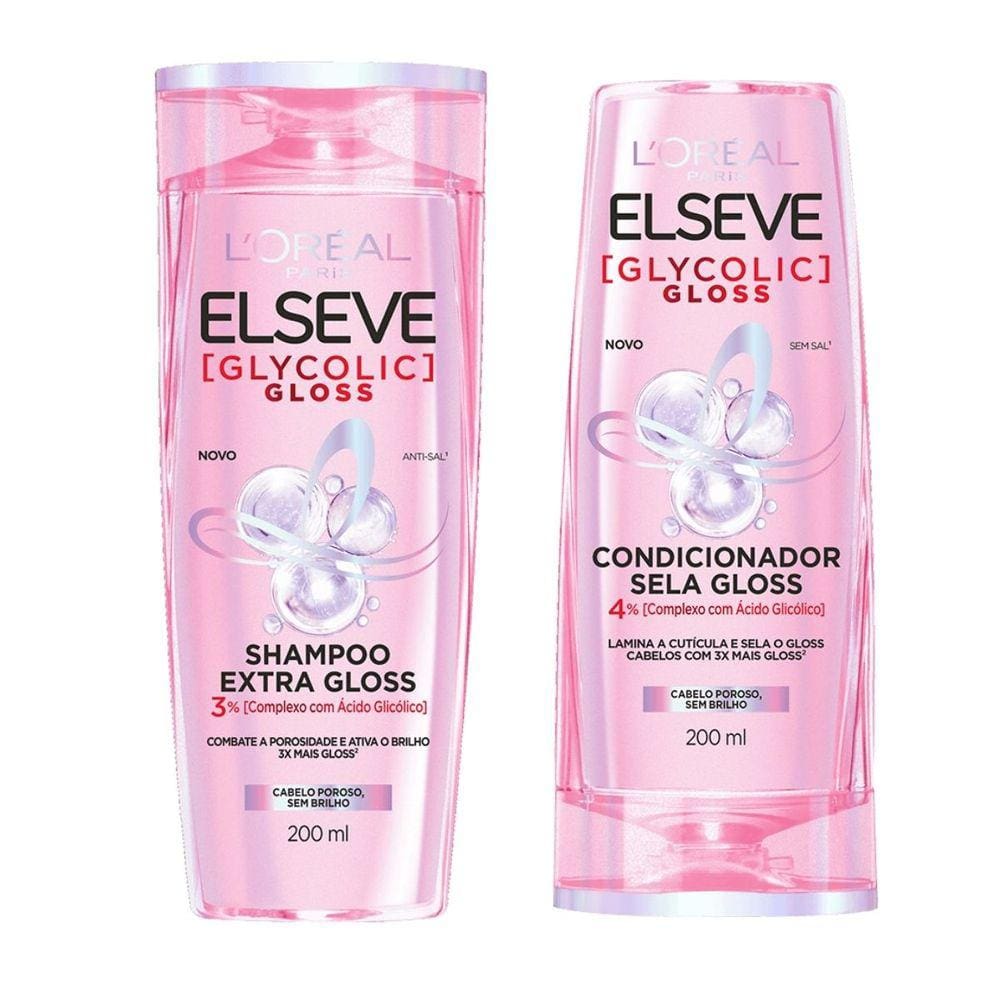 Shampoo + Condicionador Elseve Glycolic Gloss 200ml