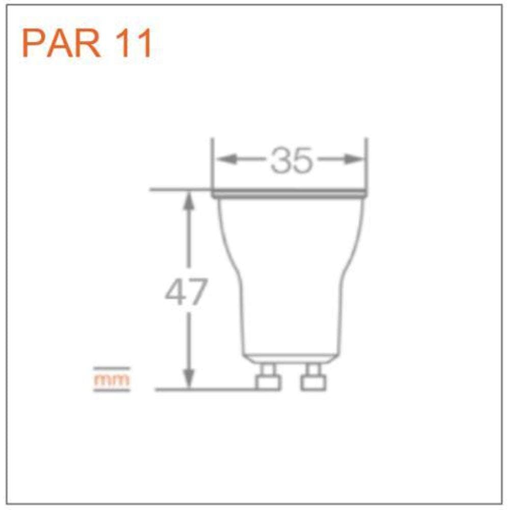 Kit 12 Lampadas Led Par11 Dim 3,5W 2700K 300Lm 127V - Osram