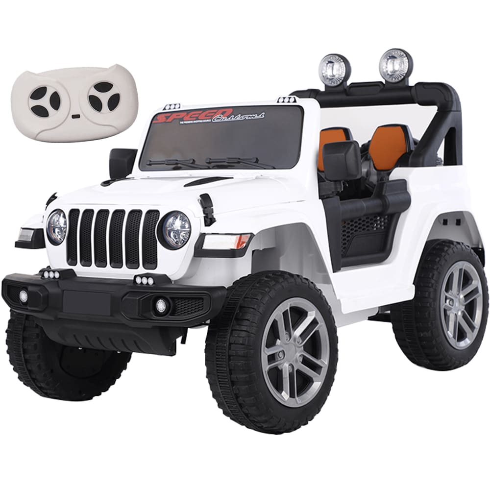 Carro Eletrico Shiny Toys Jipe Off Road 12V Controle Branco