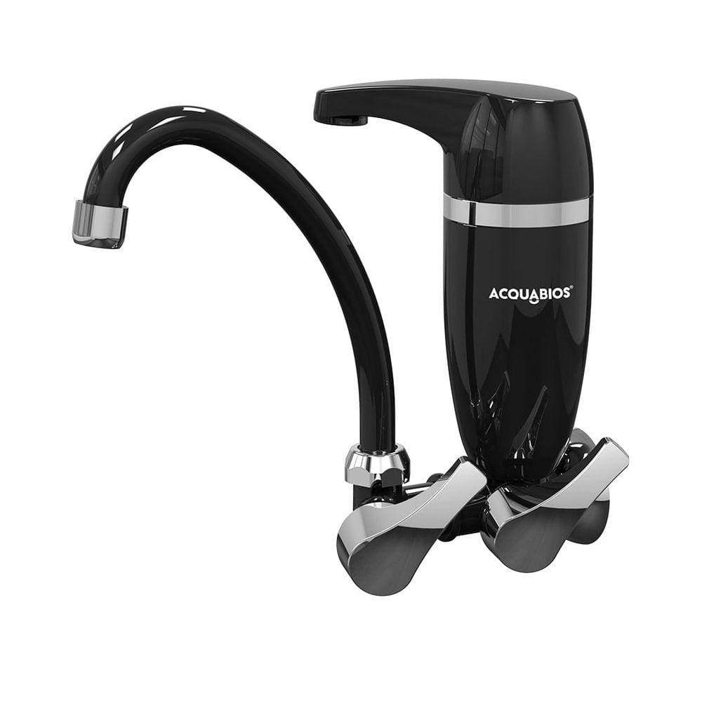 Torneira Móvel Acquabios com Filtro de Parede Premium Preta e Cromada
