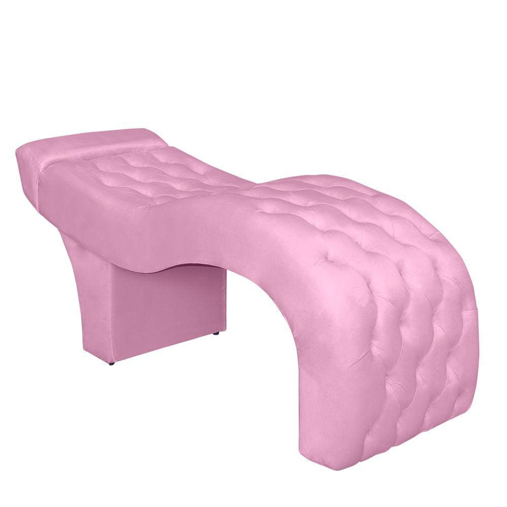 Maca Estética Curva Estofada Capitonê Para Salão Sobrancelha Cílios Veludo Rsa Ch