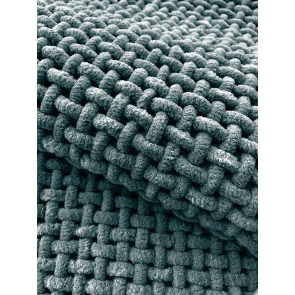 Tapete Microfibra Trançado 60 Cm X 40 Cm - Verde