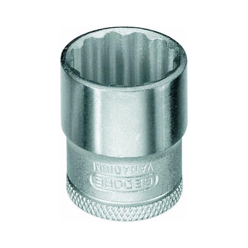 Soquete Estriado Curto 20 MM Encaixe de 1/2" - Gedore 015111