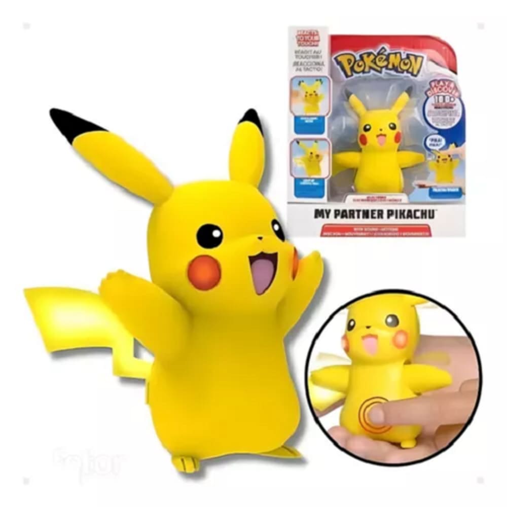 Pokemon Boneco Pikachu Interativo Meu Com Luz E Som – 100 reaçoes ao toque – Sunny