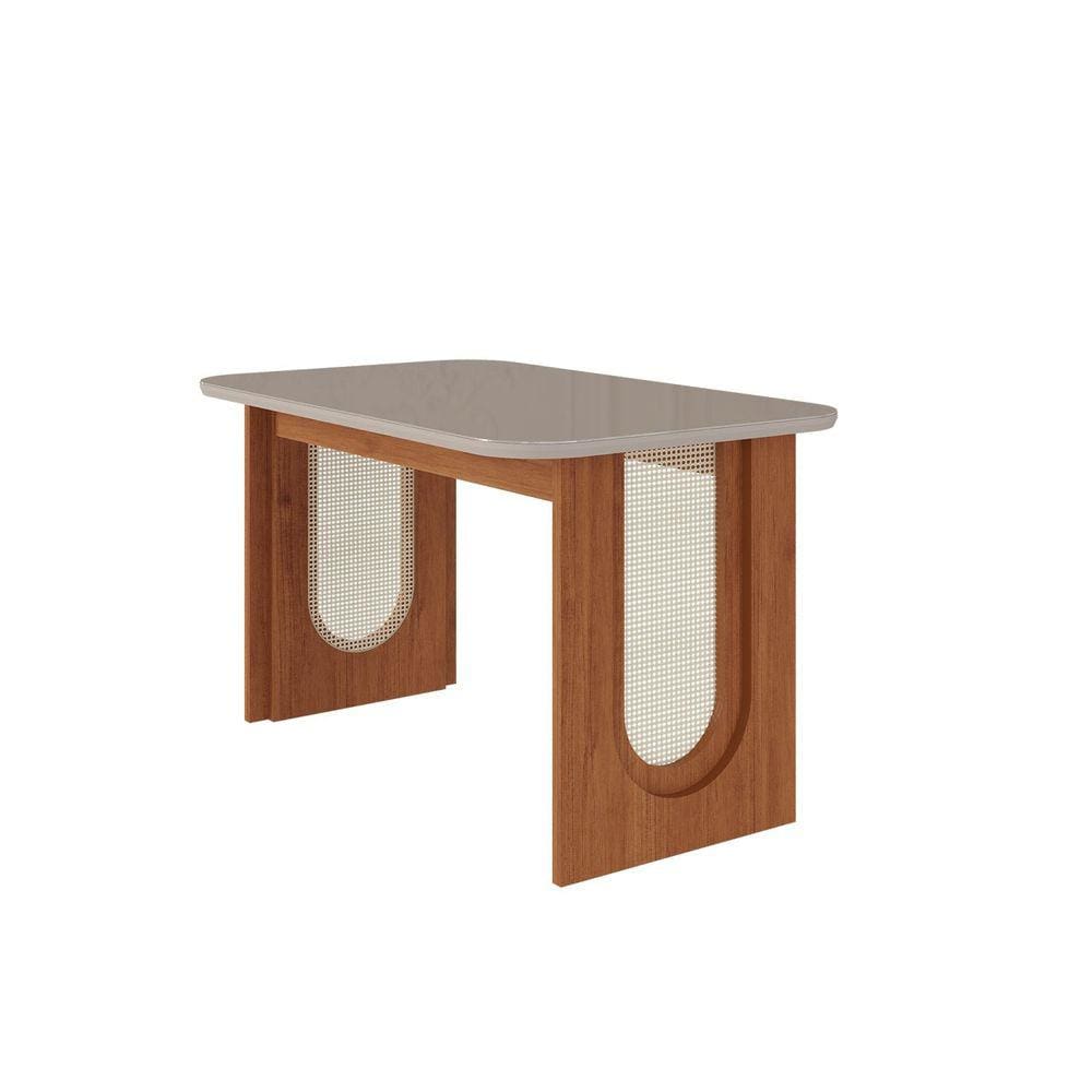 Mesa para Sala de Jantar 130cm Valentina Cinamomo/Off White