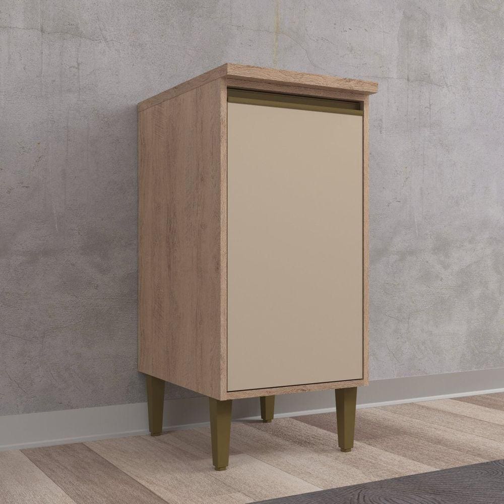 Balcão de Cozinha 40cm 1 Porta New Atena Salmão/Nude