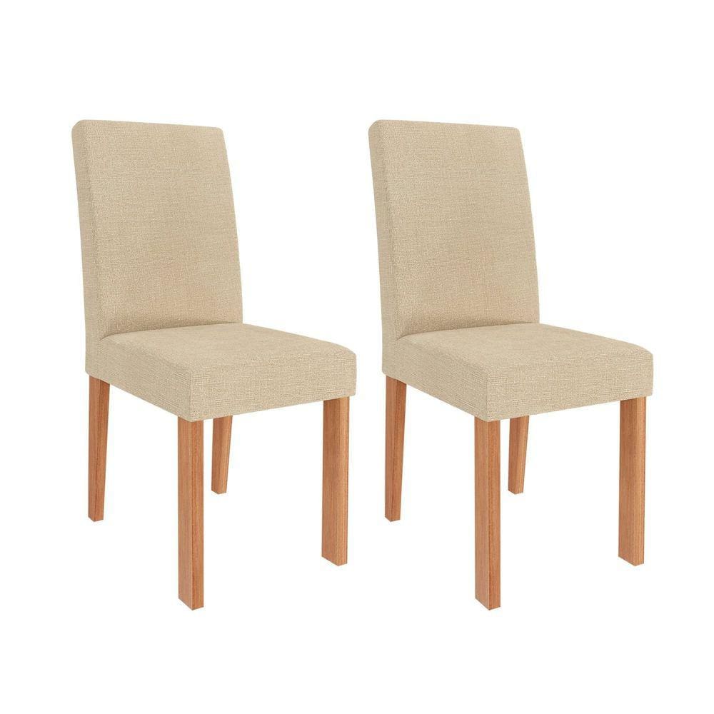 Kit com 2 Cadeiras para Sala de Jantar Maia Cinamomo/Gengibre