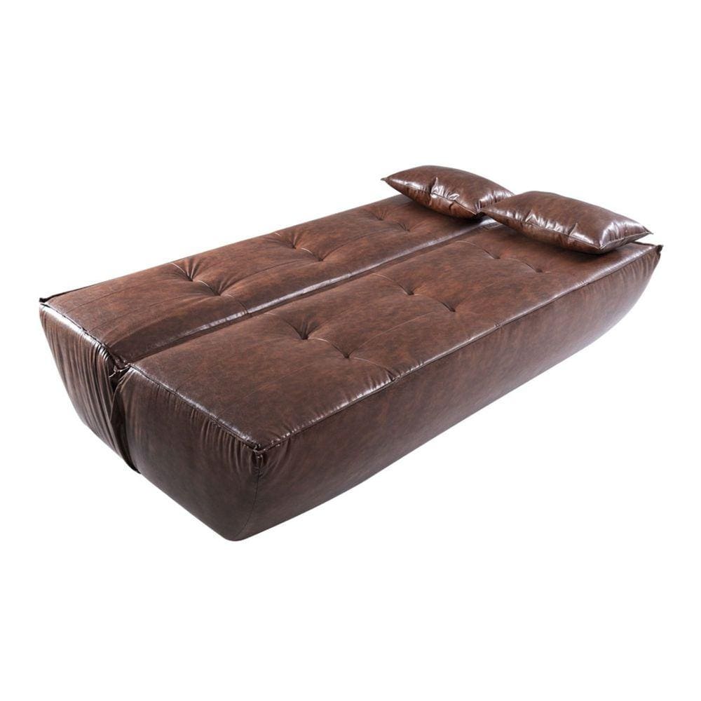Sofá Cama Reclinável 210x79cm Olívia Marrom/Wisky