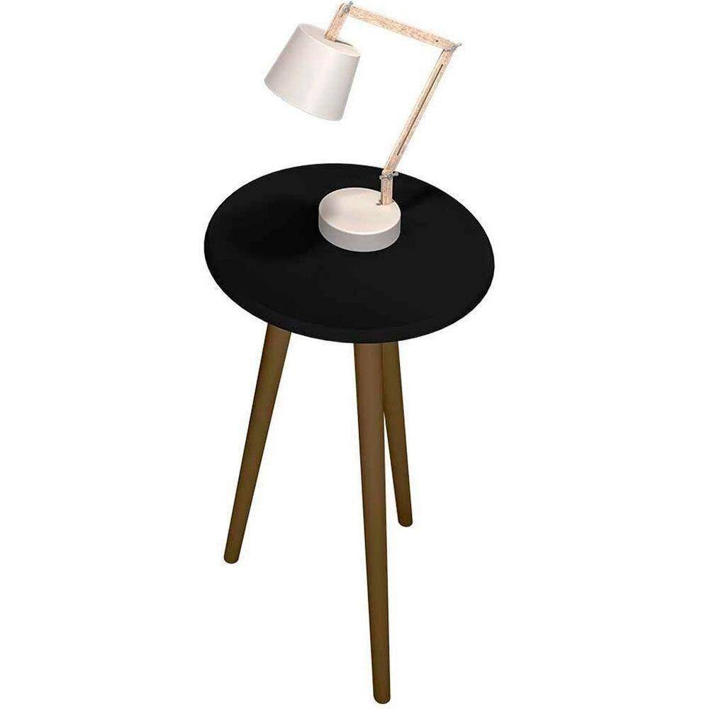 Mesa De Apoio Brilhante Preto