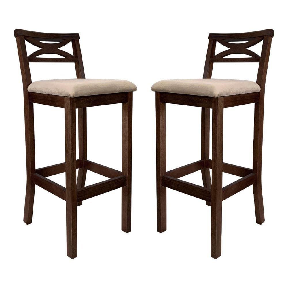 Conjunto 2 Banquetas Altas X Copacabana Capuccino