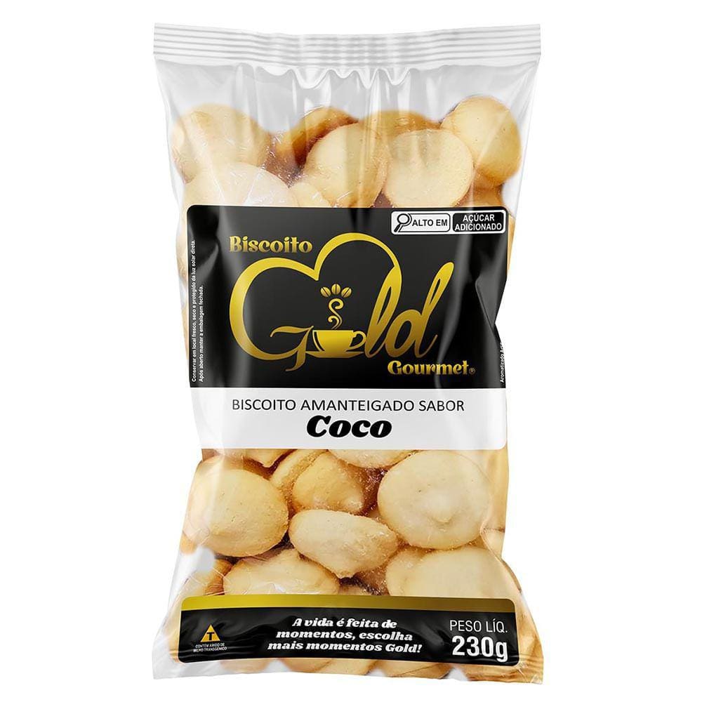 Biscoito Amanteigado Gold Gourmet Coco 230g