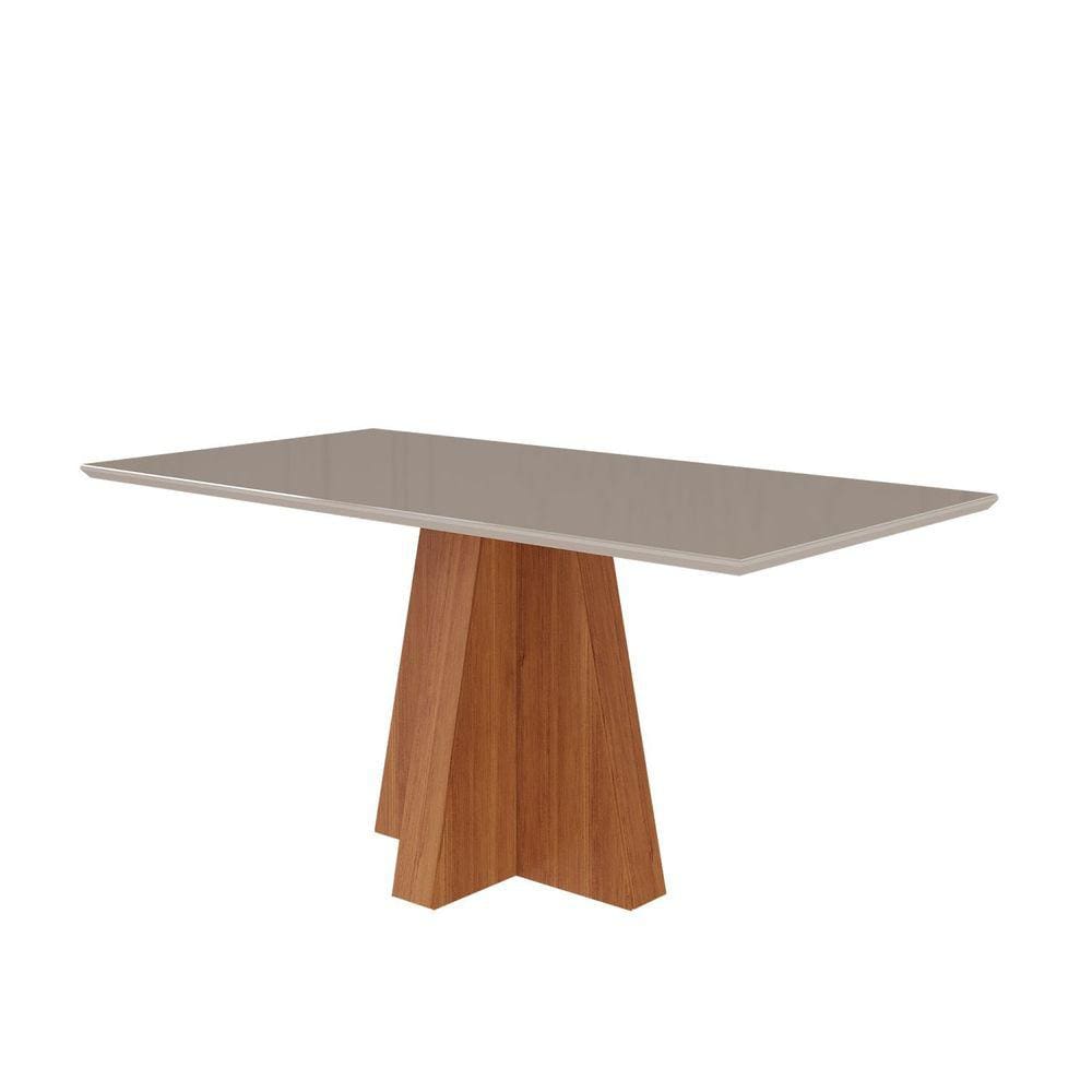 Mesa para Sala de Jantar 160cm Patricia Cinamomo/Off White