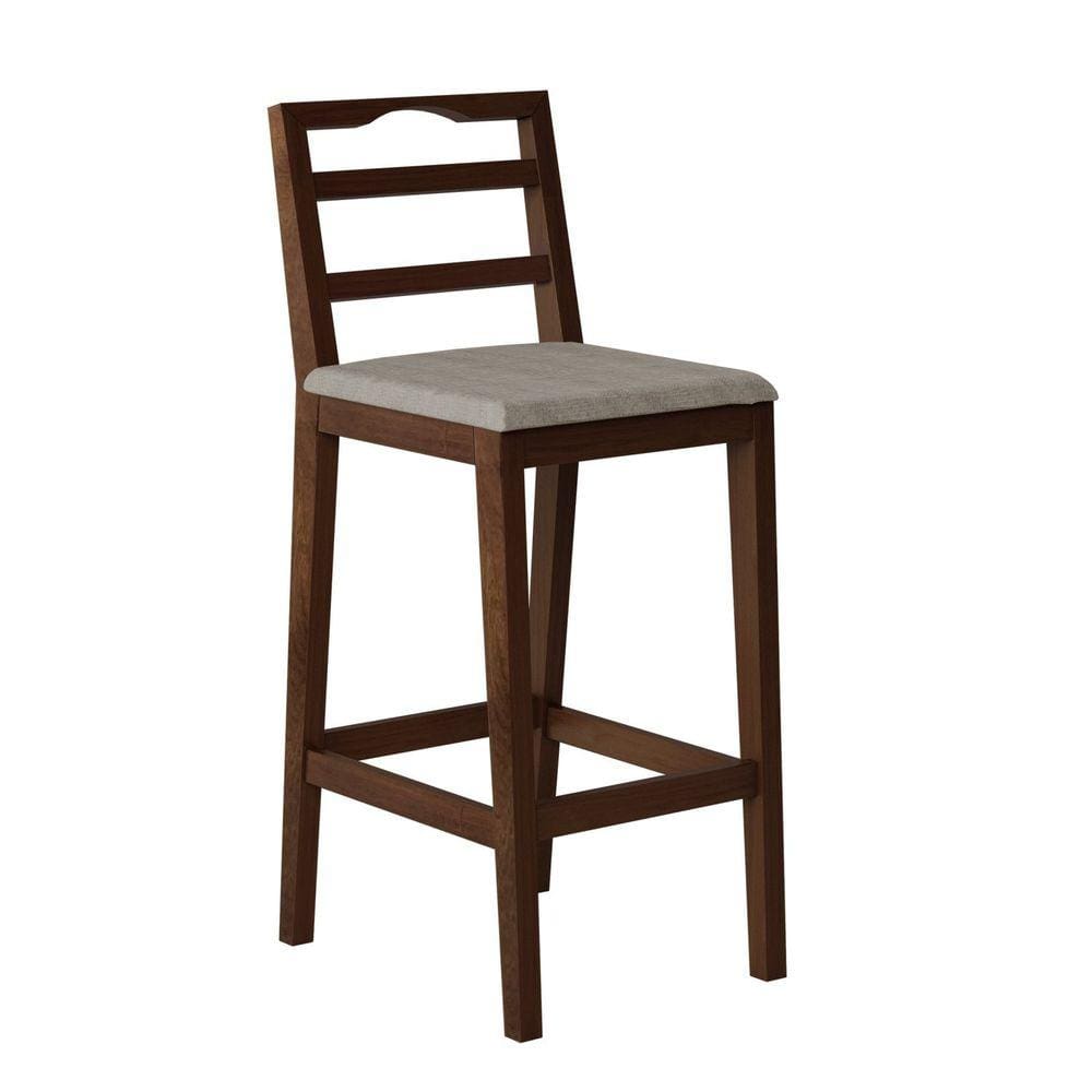 Banqueta Madeira Maciça Denver Capuccino