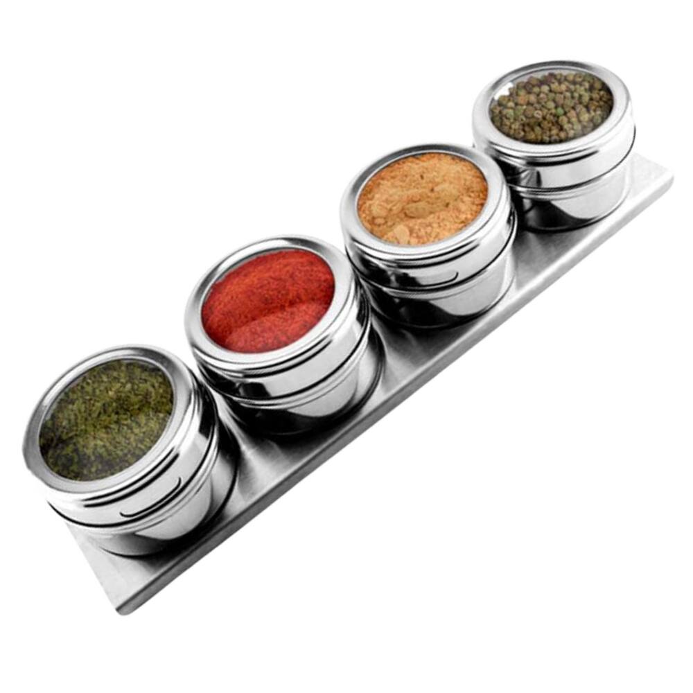 Jogo 4 Porta Condimentos Com suporte Magnético Kehome