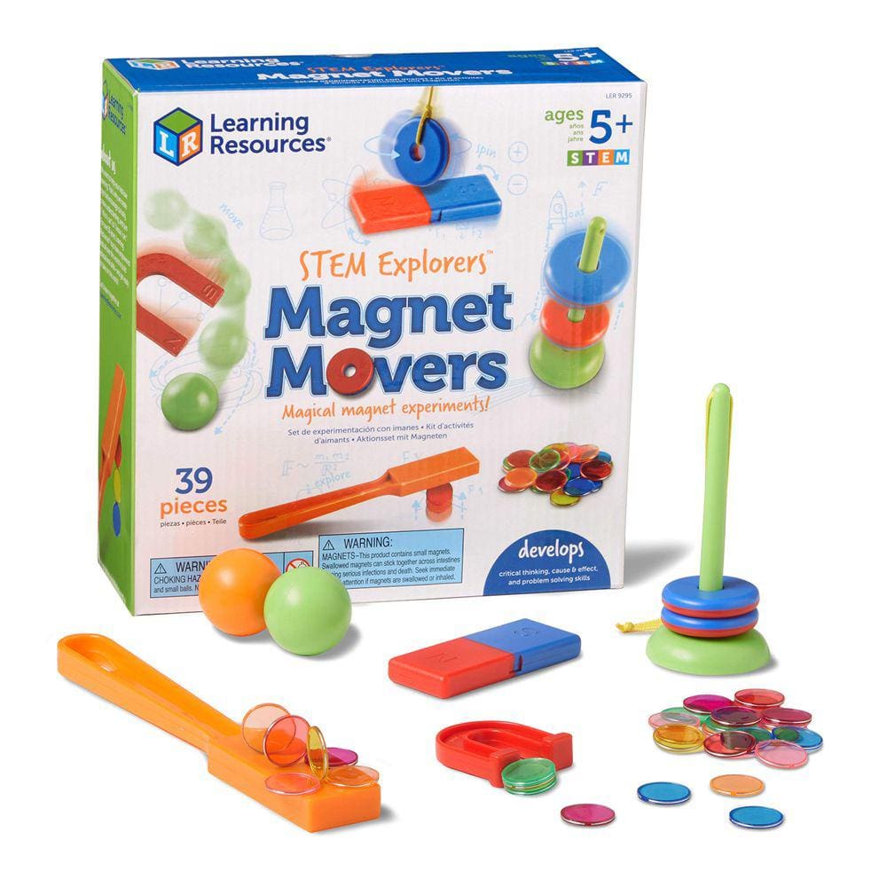 Recursos de aprendizagem de brinquedos STEM Explorers Magnet Movers 39 peças