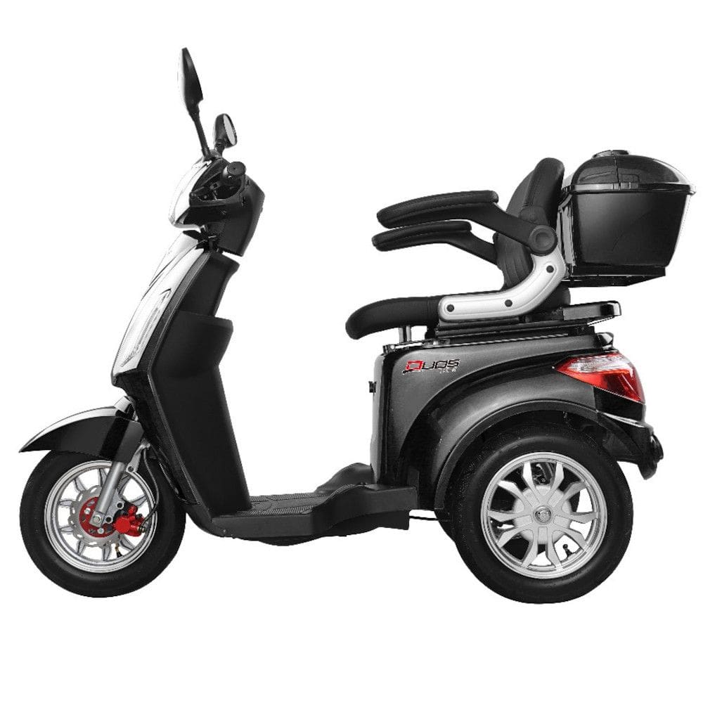 Triciclo Elétrico 1000W Ré Alarme Bagageiro Eko-10 Prata