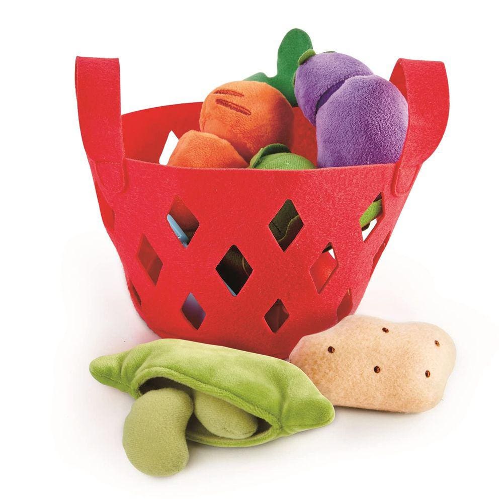 Toddler em forma de cesta de vegetais de brinquedo com 6 vegetais de 18 ml ou mais