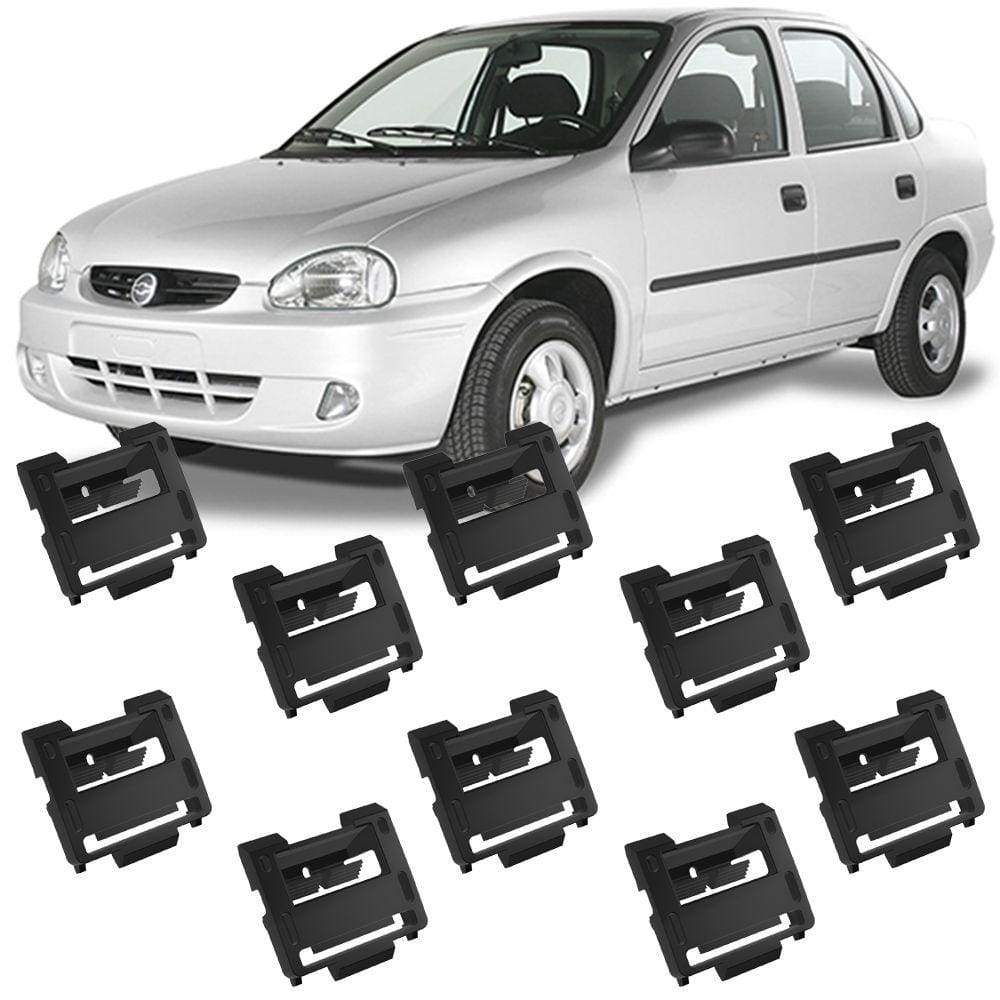 Kit 10 Grampos Presilhas P/ Friso De Teto Corsa Sedan 95 até 2003 2004 2005 2006 2007 2008 2009 2010