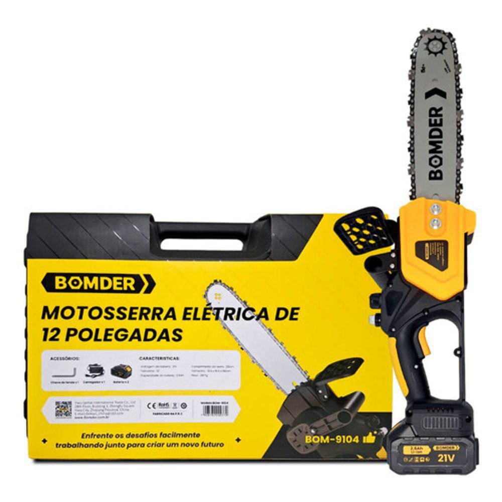 Serra Elétrica 21v 12 Polegadas Bivolt Poda Jardinagem