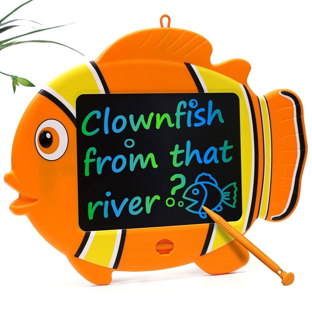 Tablet de escrita LCD Macdiwai Clownfish Brinquedo educacional de 23 cm