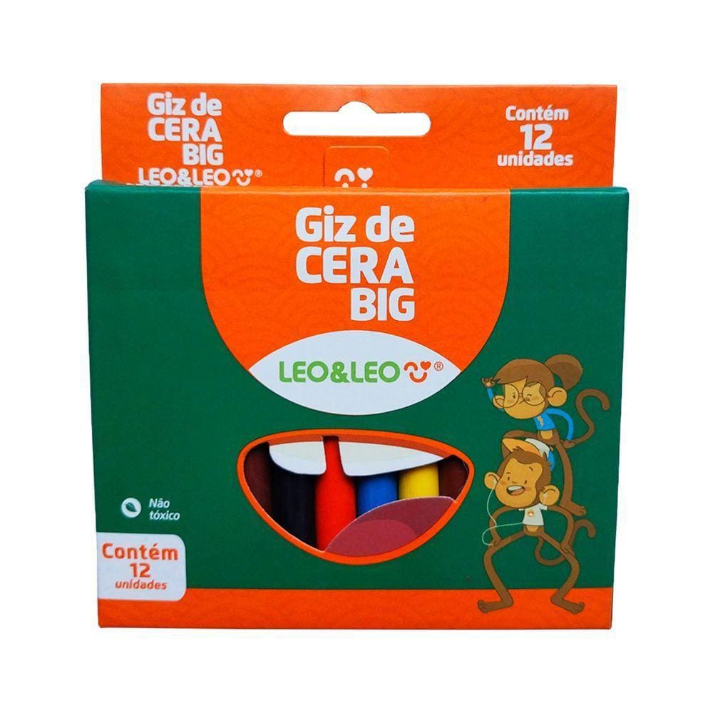 Giz de Cera Big Leo&Leo 12 unid - LEO&LEO