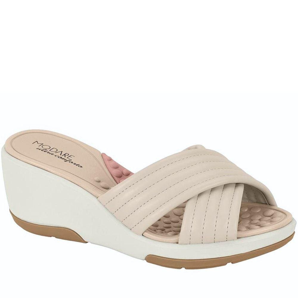 Tamanco Feminino Salto Alto Anabela Conforto Modare 7182.100