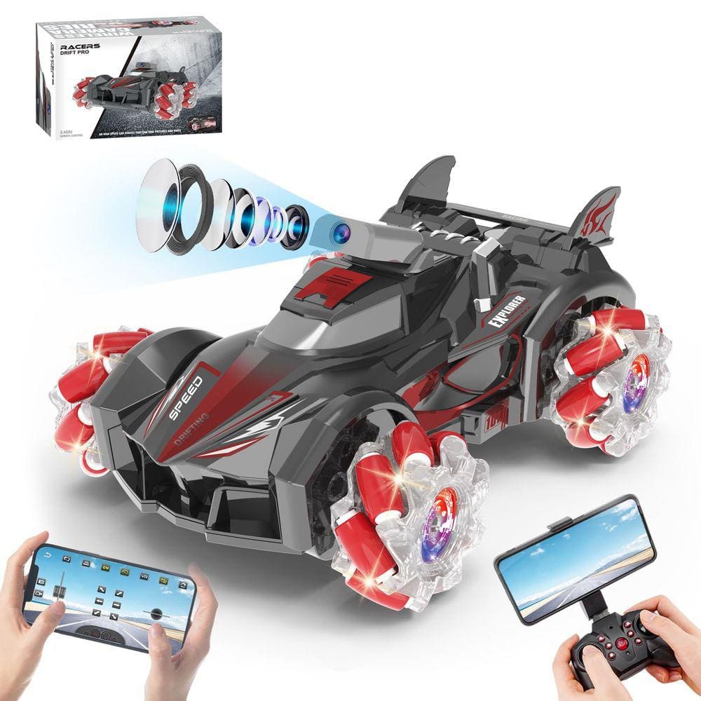 RC Car NIGHT Lions TECH com rotação de 360° com câmera para crianças