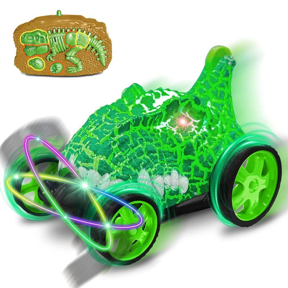 RC Dinosaur Car Fast 360° Stunt com luzes LED T-Rex Kids 3+