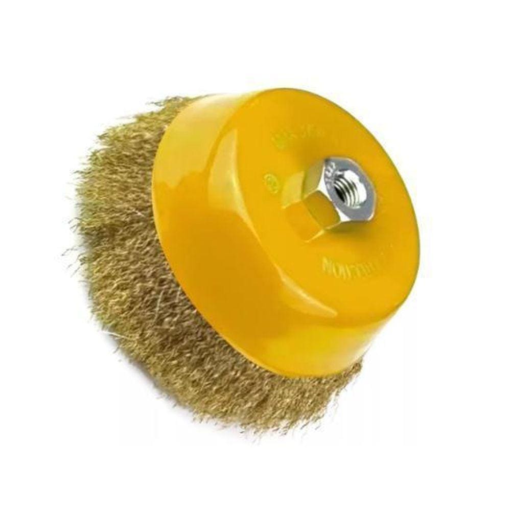 Escova De Aço Ondulado Copo 4 X 100Mm Esmerilhadeira