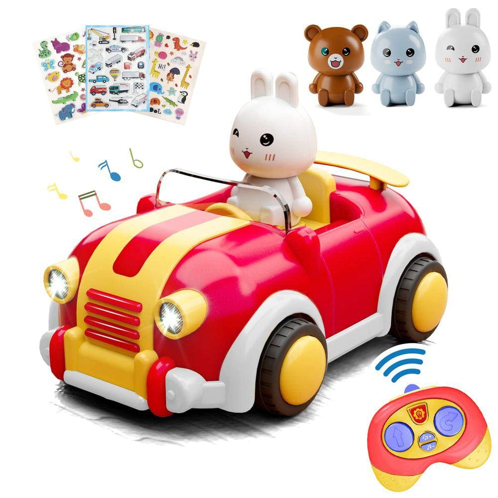 Carro de desenho animado com controle remoto LOVE LIFE Girls Age 3+ com música