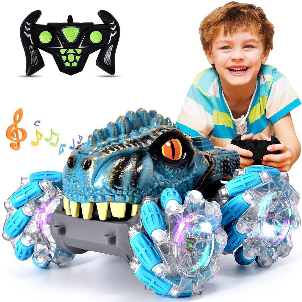 Brinquedo Monster Trucks com controle remoto Dinosaur Car para crianças e meninos
