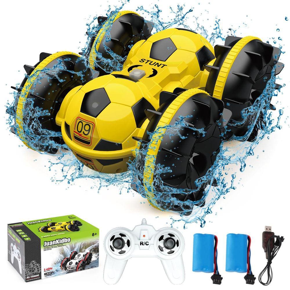Carro de controle remoto JuanKidbo Amphibious All Terrain Stunt 4W