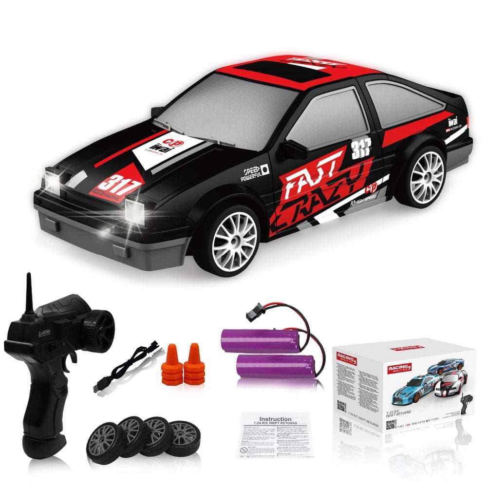Carro RC Drift Desdoni 2,4 GHz em escala 1:24 4WD 15KM/H com luz LED