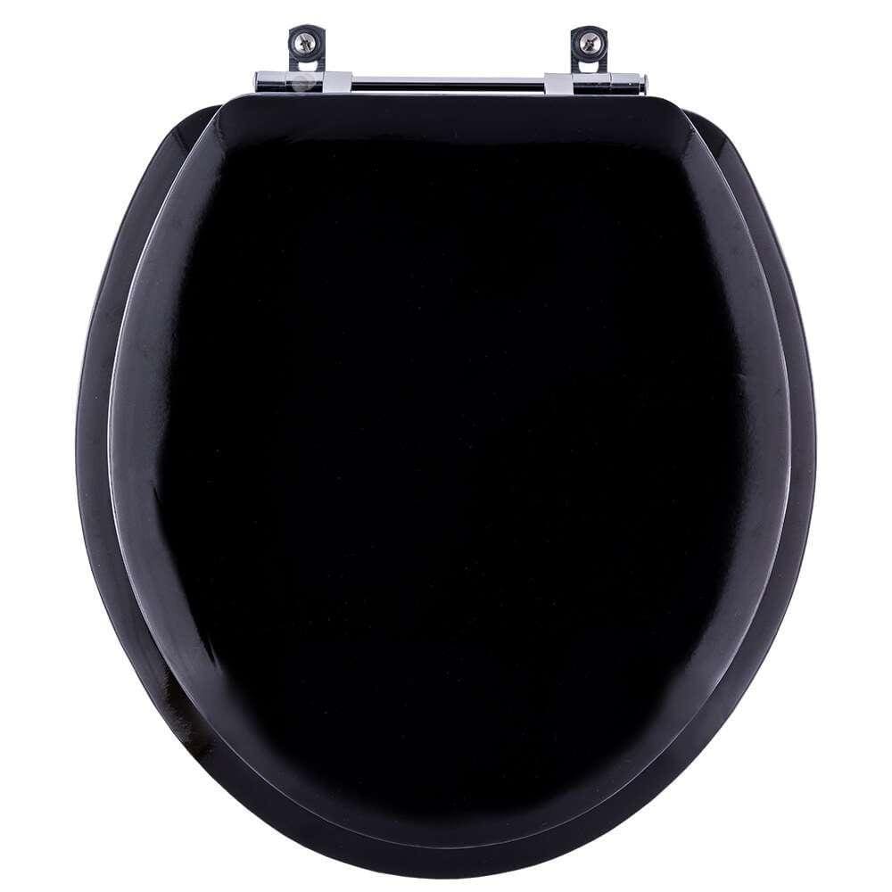 Assento Sanitário Almofadado Dalia Preto para vaso Fiori