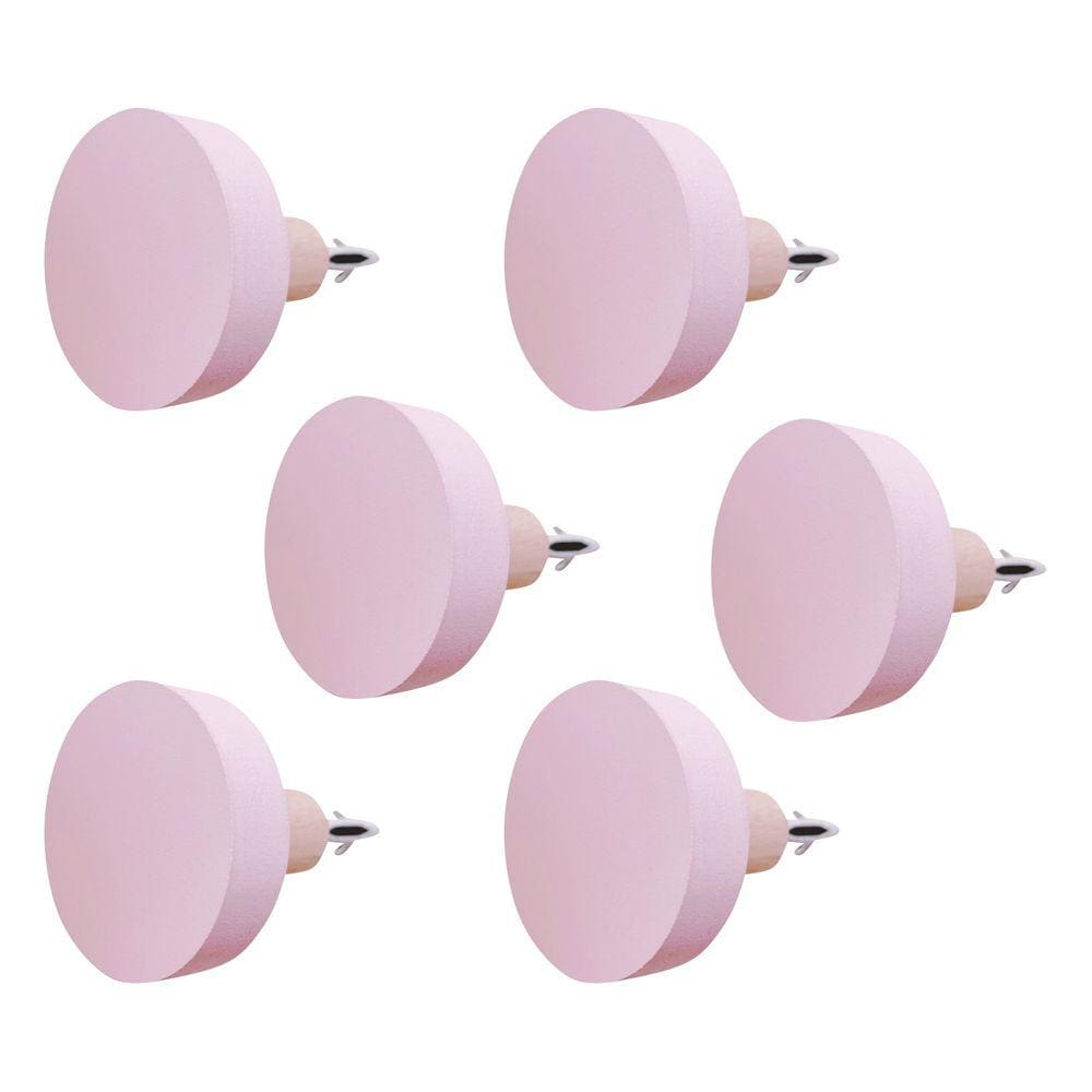 6 Ganchos bola pendurador cabide rosa bebê boho rosê nude