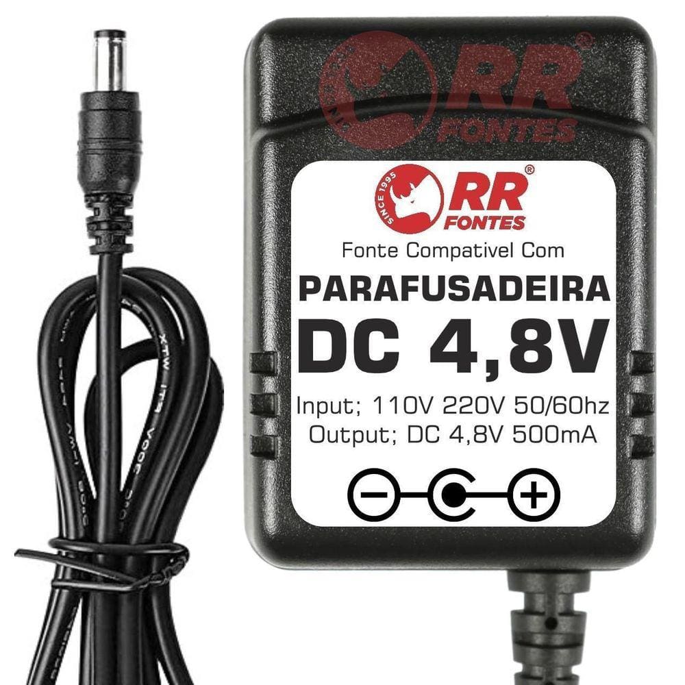 Fonte Carregador 4,8V Para Parafusadeira Wap Wesco Worker