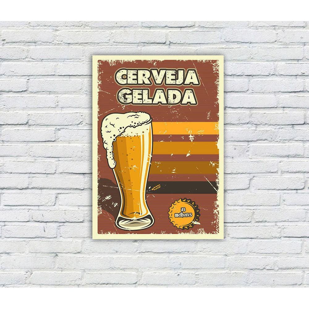 Placa Decorativa MDF Tema Cerveja 09