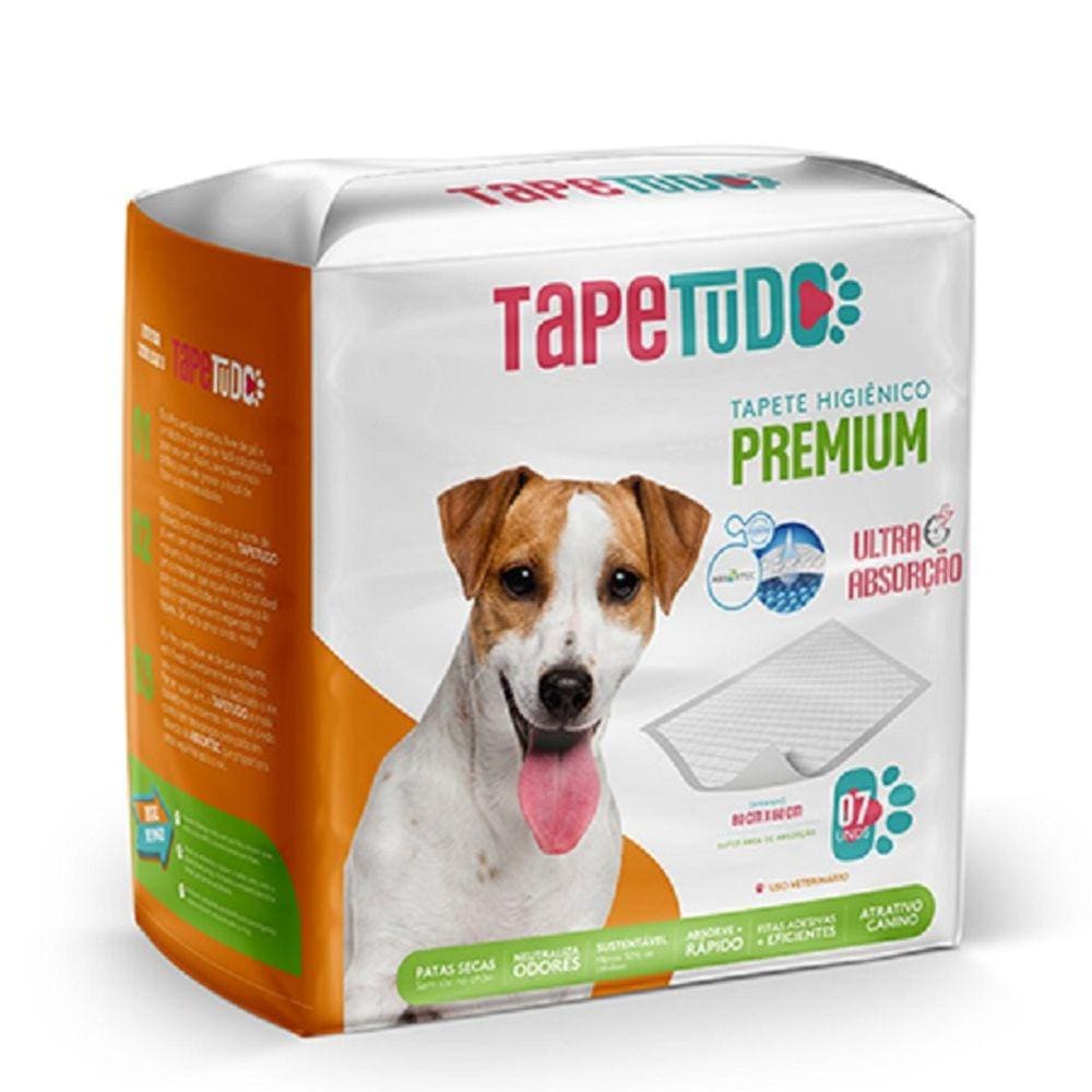 Tapete Higiênico Premium Tapetudo 80x60 - Com 7 Un.
