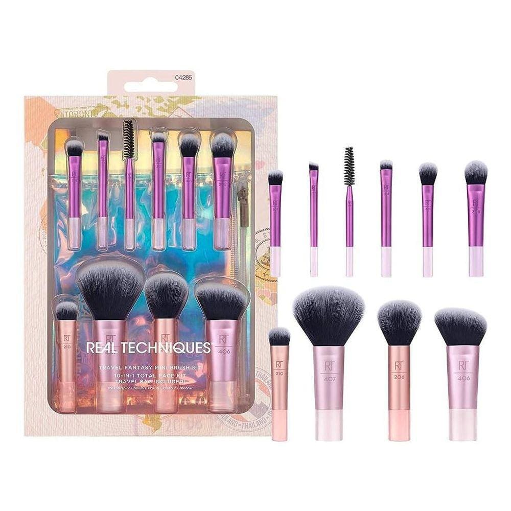 Real Techniques Kit 10 Pincéis + Bolsa Travel Fantasy