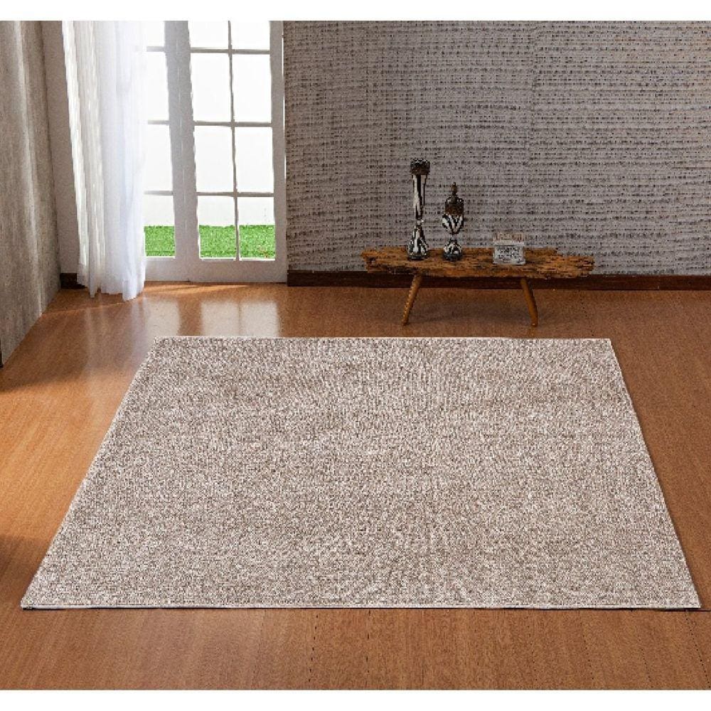 Tapete Retangular Liso 150x200cm São Francisco Niazitex Kaki