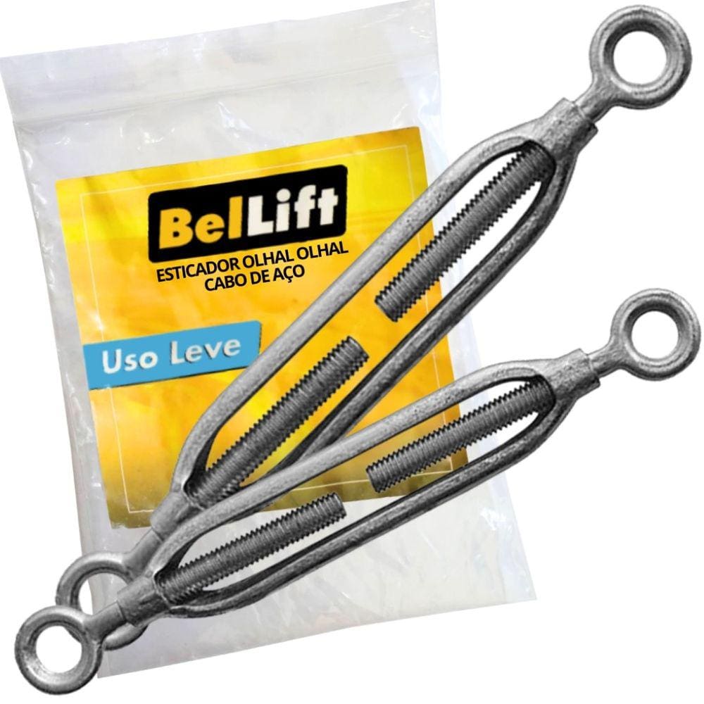 Kit C/ 5 Esticador Olhal Olhal Cabo de Aço 6,4mm Beltools