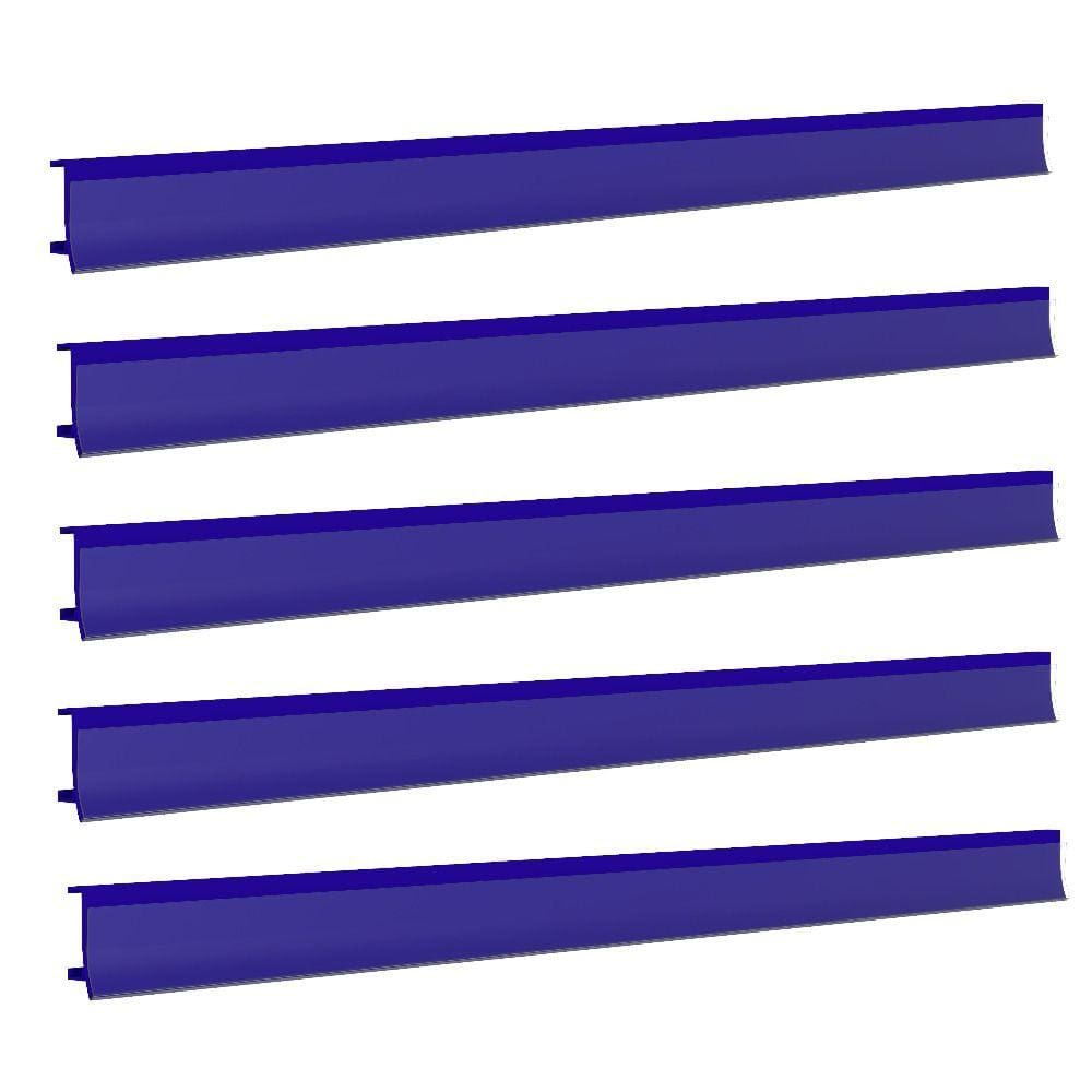 Porta Etiqueta Bandeja Gondola Fit 90 Cm Azul Kit Com 150
