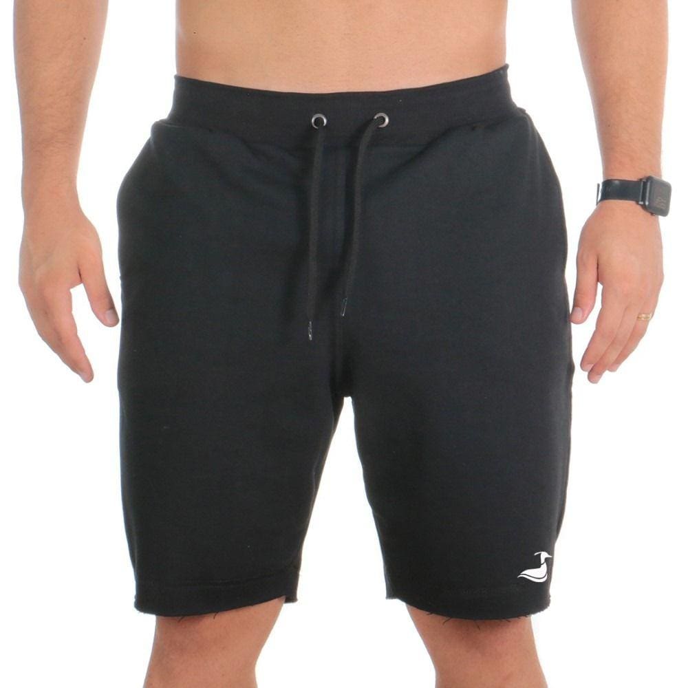 Bermuda Moletinho Plus Size Algodao Masculina Tamanho Especial Cordao Ajustavel Com Bolsos Macia