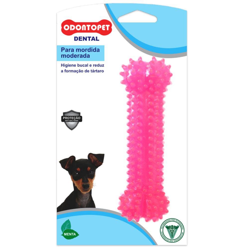 Brinquedo Osso Mordedor para Cachorro Dental Resistente Odontopet Cães Mordida Moderada