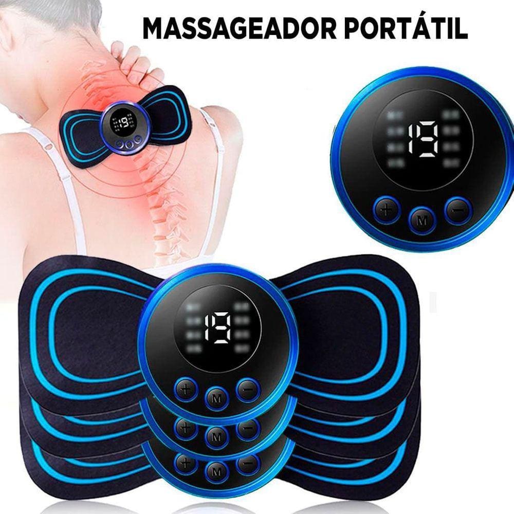 Massageador Eletrico Choque Ems Dor Coluna Pernas Pés Lombar