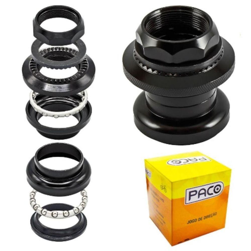 Caixa Jogo De Direção Paco 22.2 8 Peças Com Trava Preto