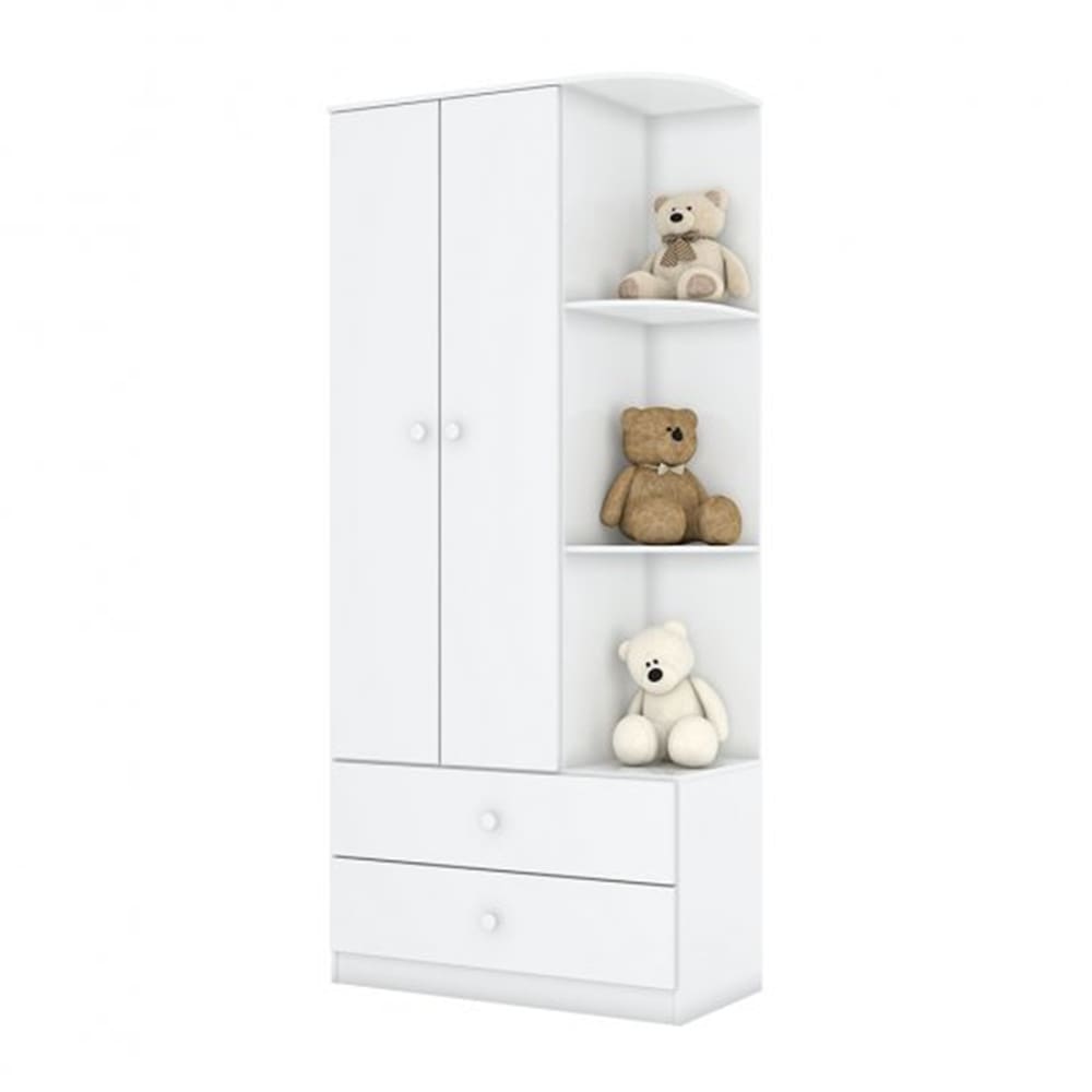 Guarda Roupa Infantil Labirinto 2 Pts Branco - Henn