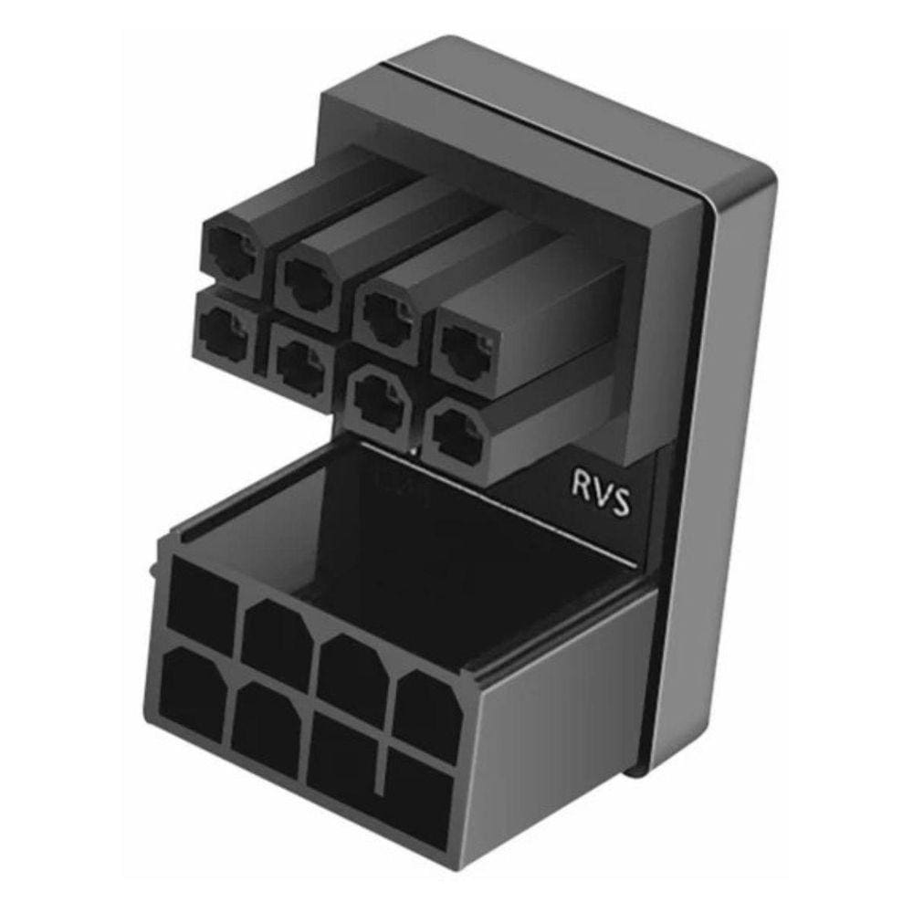Adaptador Conector 180 Graus Energia Placa De Video Gpu Vga 8 Pinos